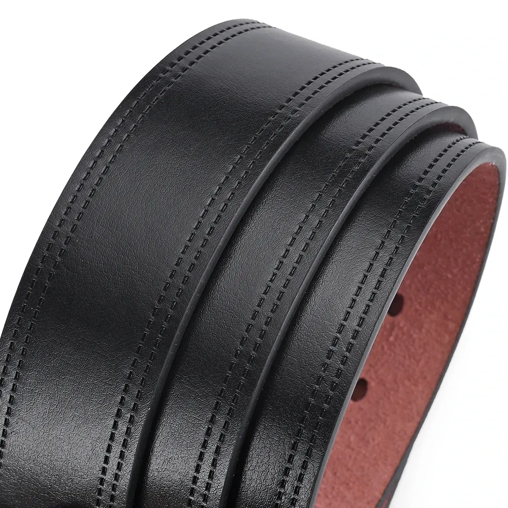 Genuine Leather Men's Belt - High Quality Cowskin Casual Jeans Belt with Business Buckle, Designer Waistband for Fashionable Men - 2024 New Style showcase 6