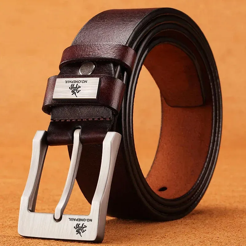 Men's Premium Leather Belt - High-Quality Buckle Casual & Business Jeans Belt, Designer Style for 2025 Fashion