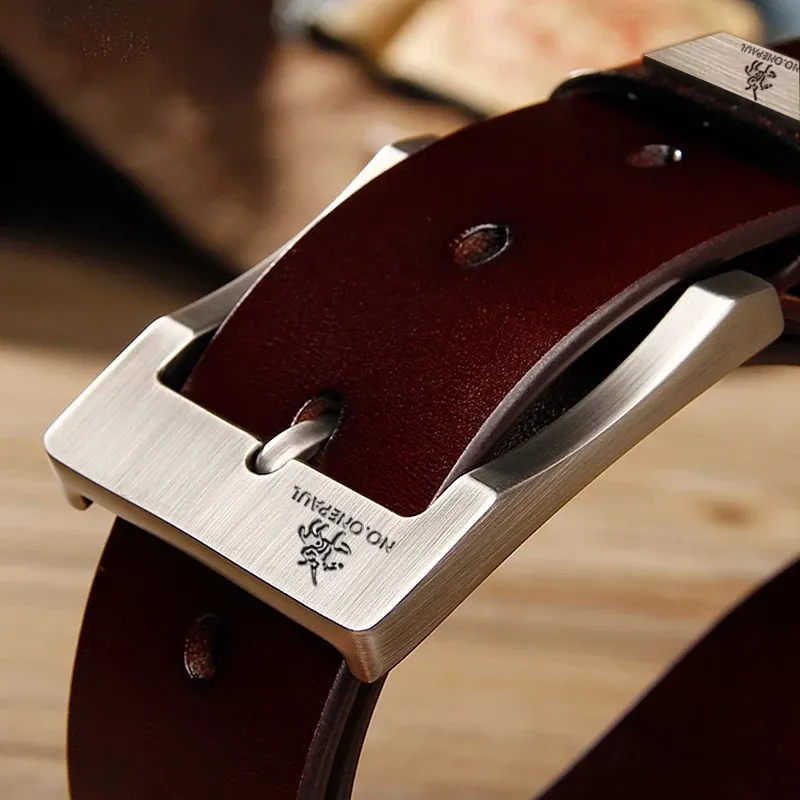 Men's Premium Leather Belt - High-Quality Buckle Casual & Business Jeans Belt, Designer Style for 2025 Fashion thumbnail 2
