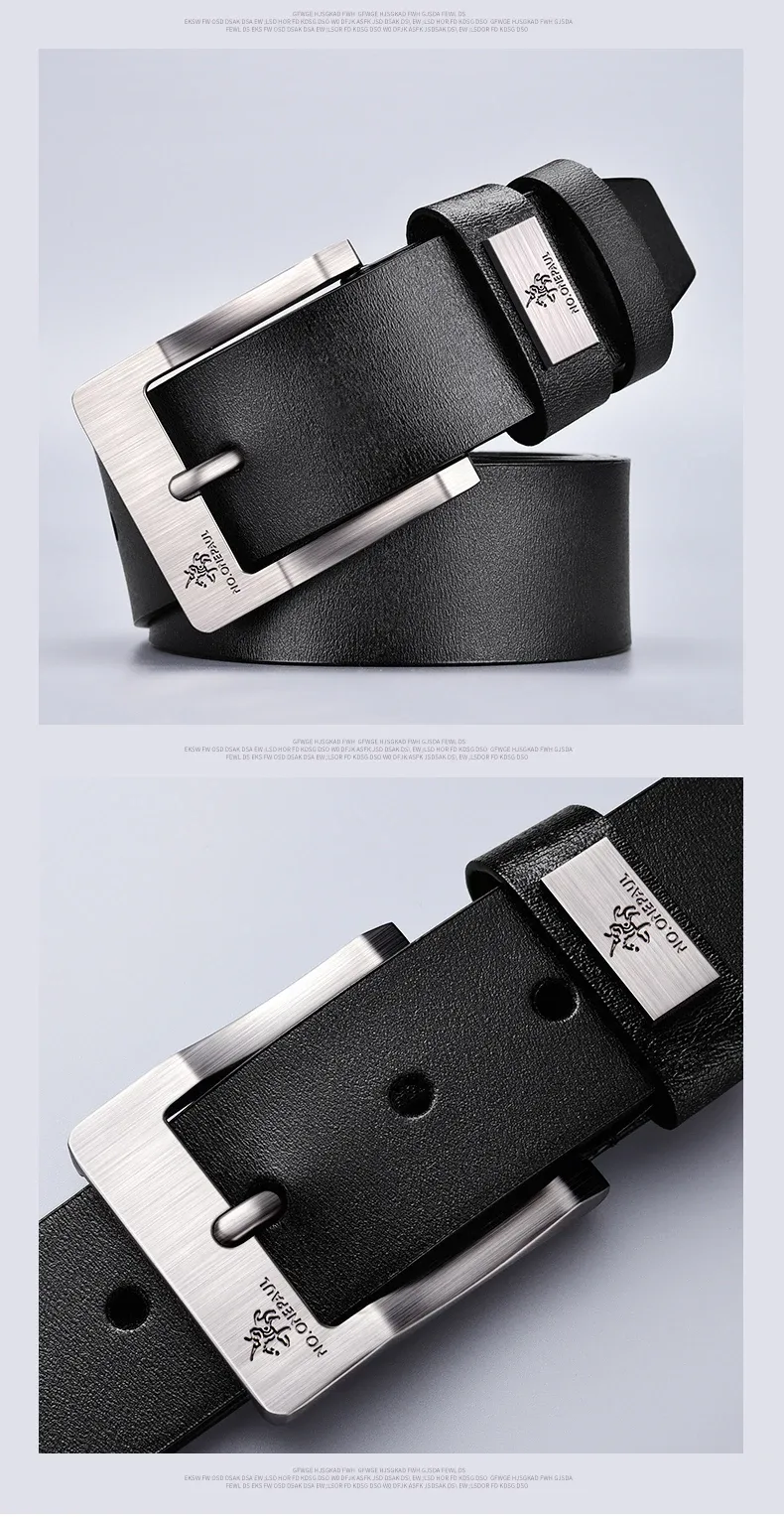 Men's Premium Leather Belt - High-Quality Buckle Casual & Business Jeans Belt, Designer Style for 2025 Fashion showcase 10