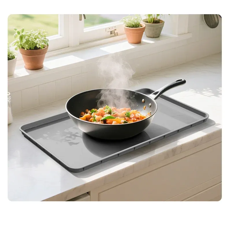 Silicone Heat Resistant Mat for Air Fryer & Microwave Oven - Waterproof, Anti-Slip Kitchen Countertop Protector Pad, Durable & Easy Clean showcase 6