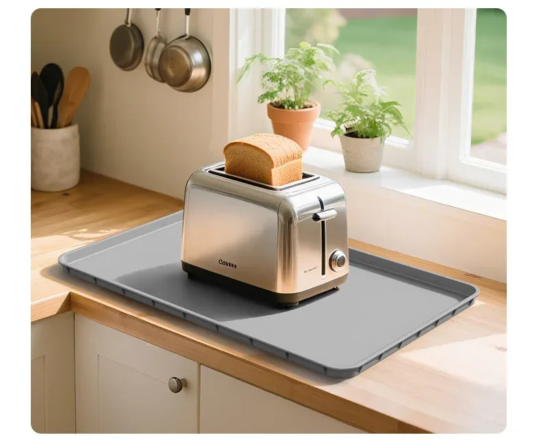 Silicone Heat Resistant Mat for Air Fryer & Microwave Oven - Waterproof, Anti-Slip Kitchen Countertop Protector Pad, Durable & Easy Clean showcase 1