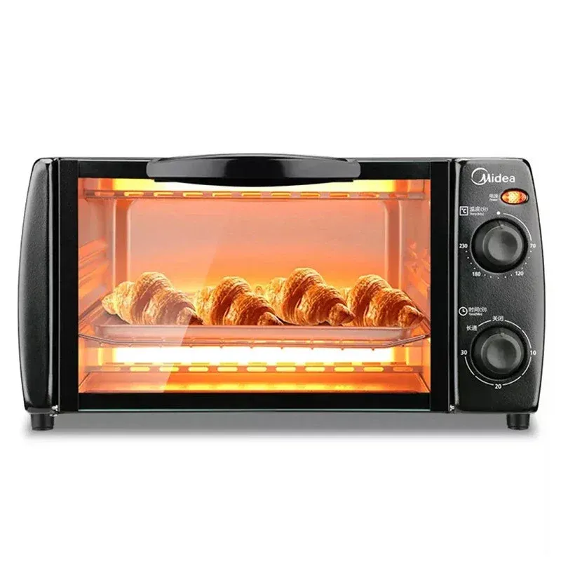 Multifunctional Mini Electric Oven for Home Baking - Compact Kitchen Appliance with Independent Temperature Control for Cakes & More thumbnail 3
