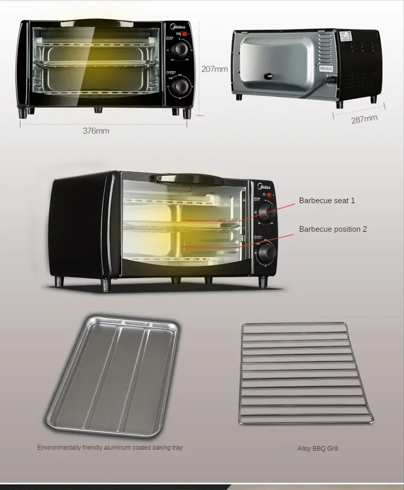 Multifunctional Mini Electric Oven for Home Baking - Compact Kitchen Appliance with Independent Temperature Control for Cakes & More showcase 13