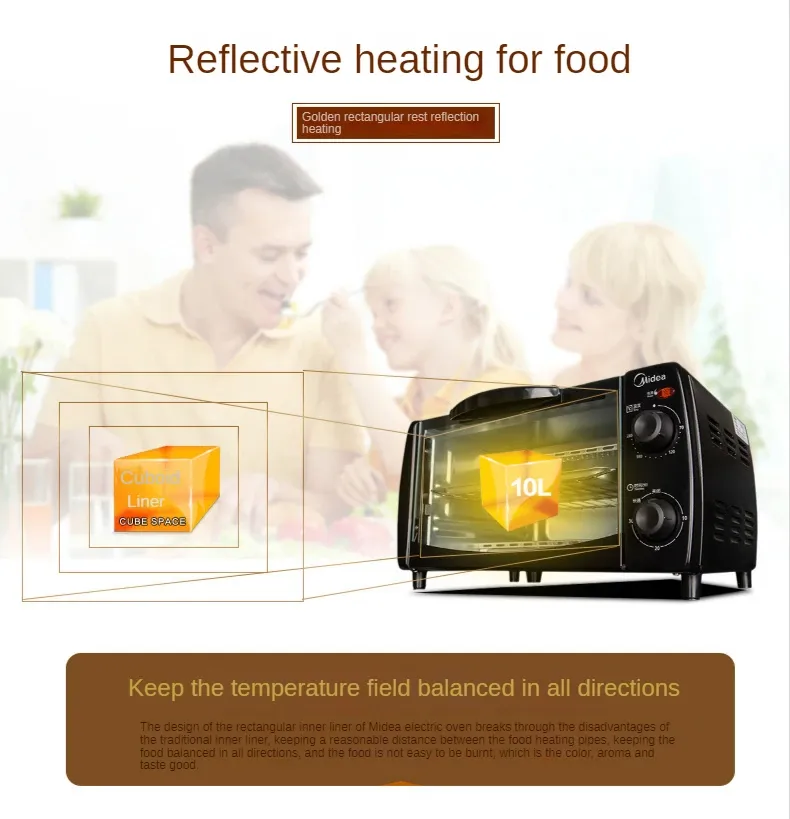Multifunctional Mini Electric Oven for Home Baking - Compact Kitchen Appliance with Independent Temperature Control for Cakes & More showcase 8
