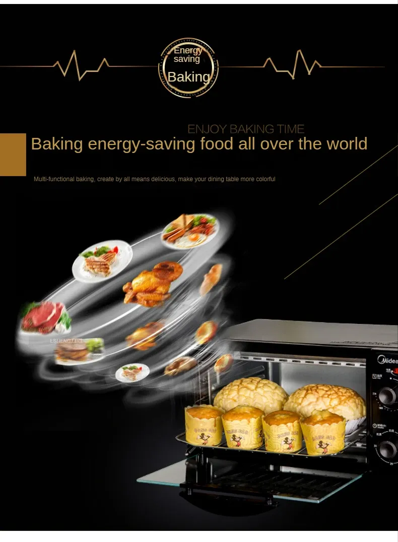 Multifunctional Mini Electric Oven for Home Baking - Compact Kitchen Appliance with Independent Temperature Control for Cakes & More showcase 9