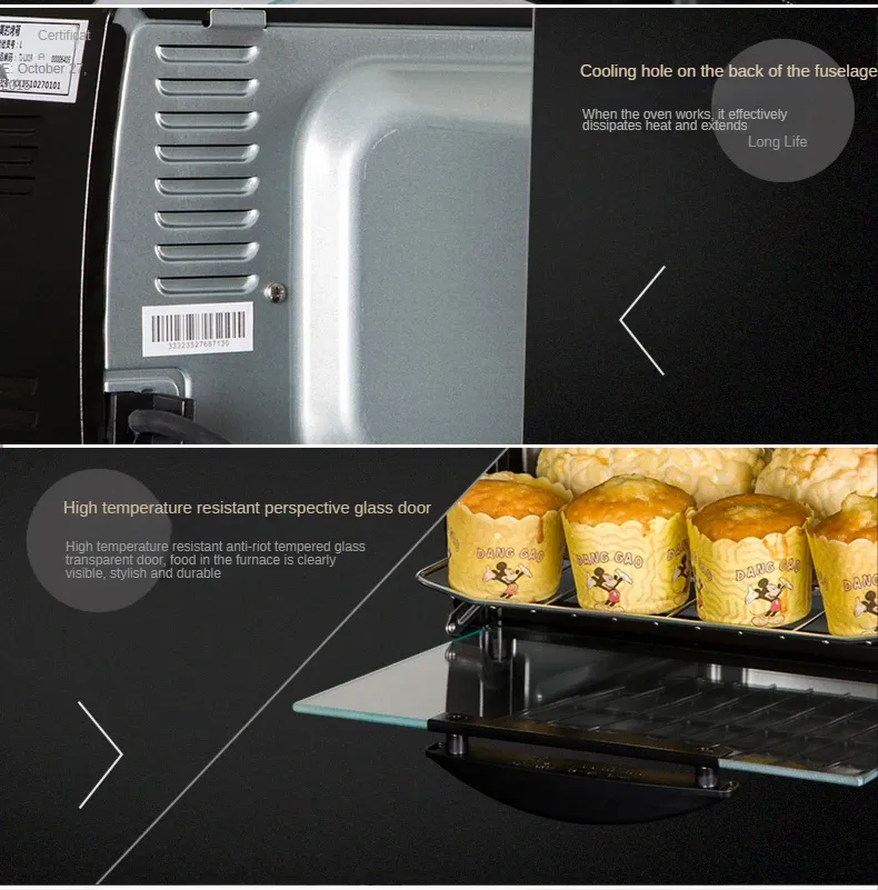 Multifunctional Mini Electric Oven for Home Baking - Compact Kitchen Appliance with Independent Temperature Control for Cakes & More showcase 16