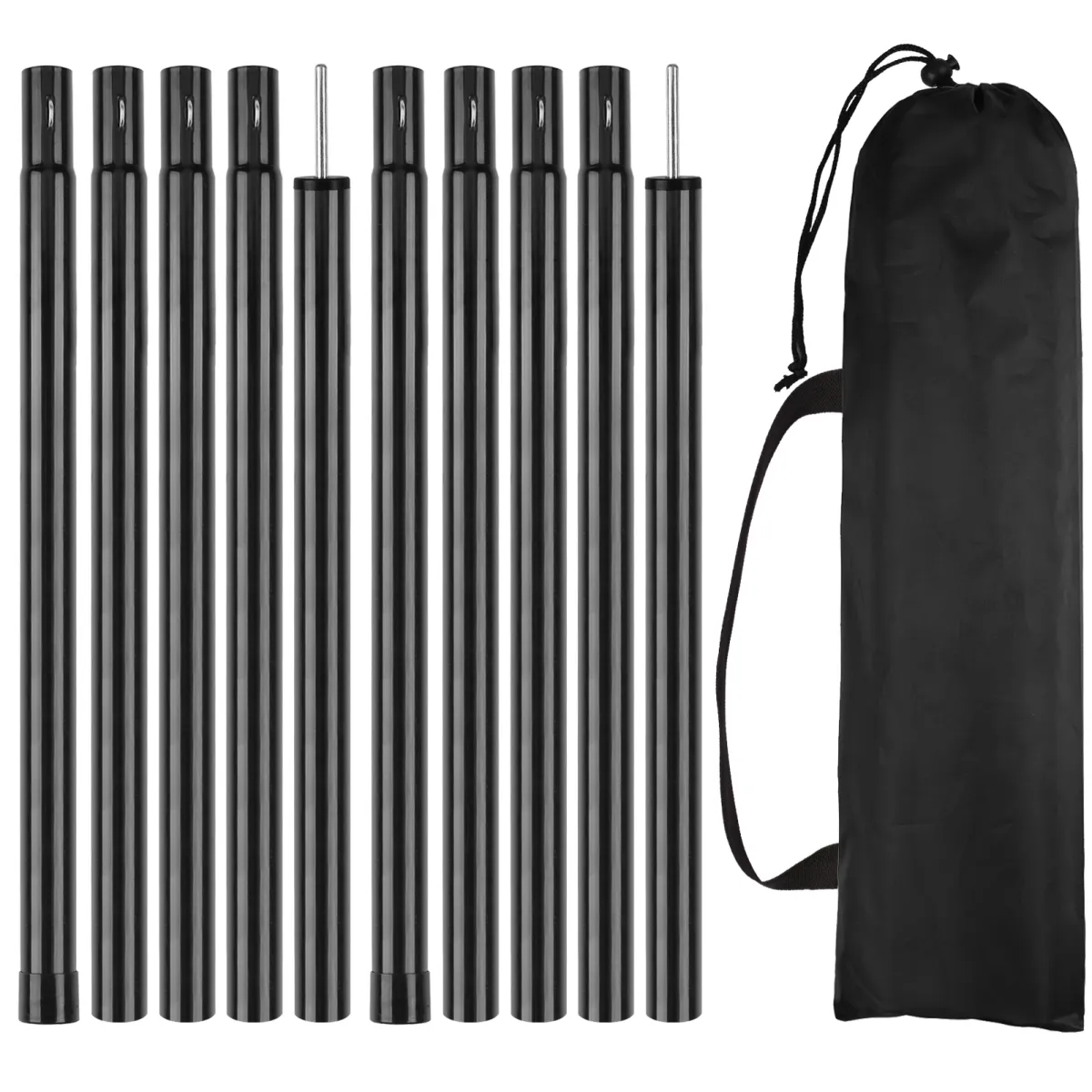 Telescopic Tent Poles Set of 2 - Adjustable Aluminium Camping Awning Poles for Sun Sails, Tarps, and Shelters - Lightweight & Durable Outdoor Gear showcase 7