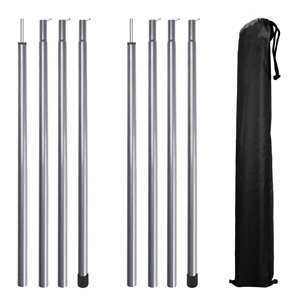 Telescopic Tent Poles Set of 2 - Adjustable Aluminium Camping Awning Poles for Sun Sails, Tarps, and Shelters - Lightweight & Durable Outdoor Gear showcase 1