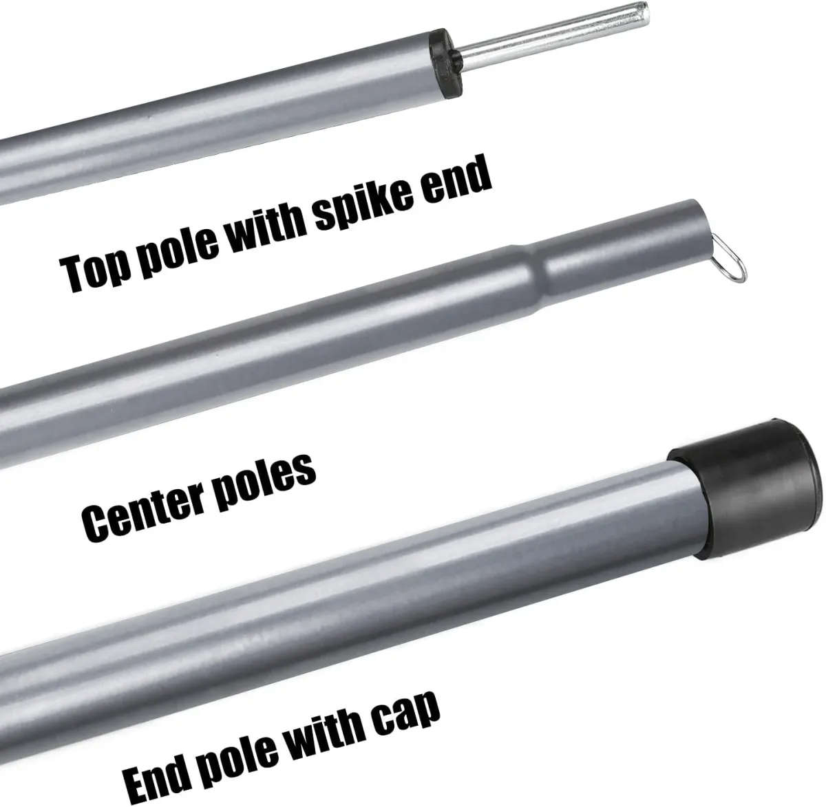 Telescopic Tent Poles Set of 2 - Adjustable Aluminium Camping Awning Poles for Sun Sails, Tarps, and Shelters - Lightweight & Durable Outdoor Gear showcase 5