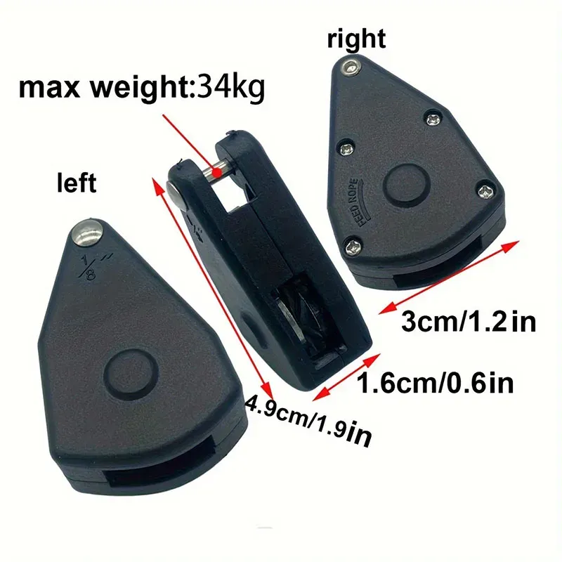 Outdoor Camping Tent Ratchet Pulley System for 3-4mm Rope, Heavy Duty Wind Rope Buckle Tightener, Quick Secure Tie Down Gear thumbnail 4