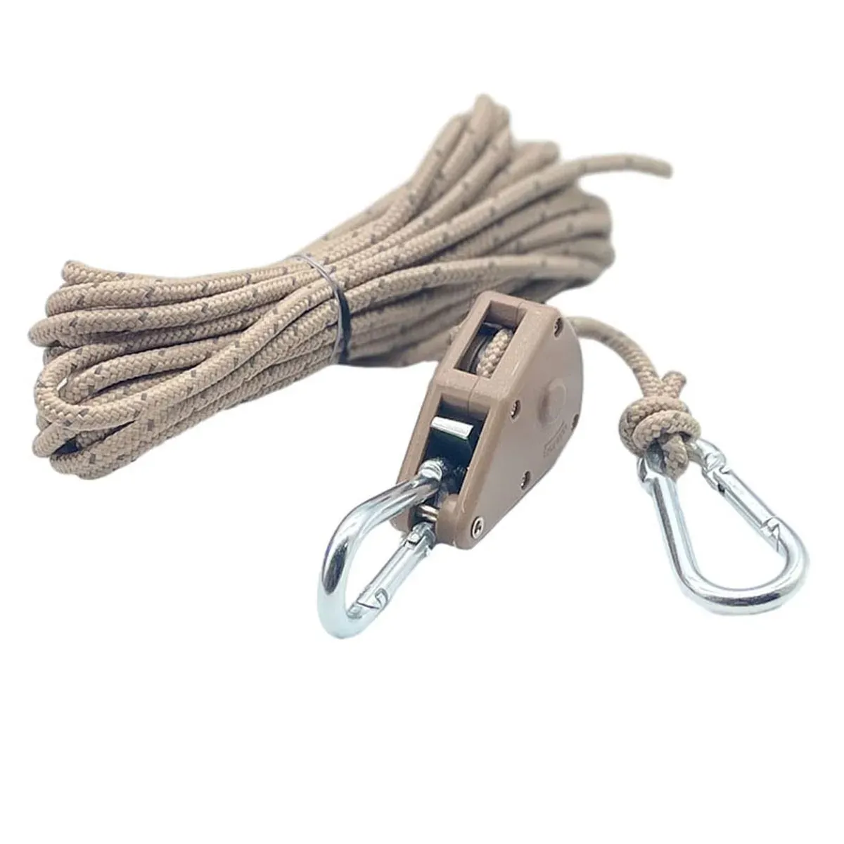 Outdoor Camping Tent Ratchet Pulley System for 3-4mm Rope, Heavy Duty Wind Rope Buckle Tightener, Quick Secure Tie Down Gear thumbnail 6