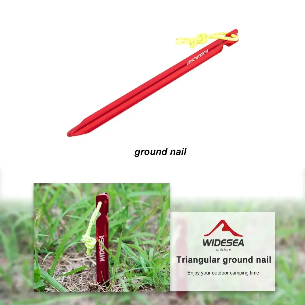 Widesea 4-Piece Camping Tent Pegs and Stakes Set for Hard Snow Floors, Outdoor Hiking and Shelter Equipment Supplies thumbnail 6