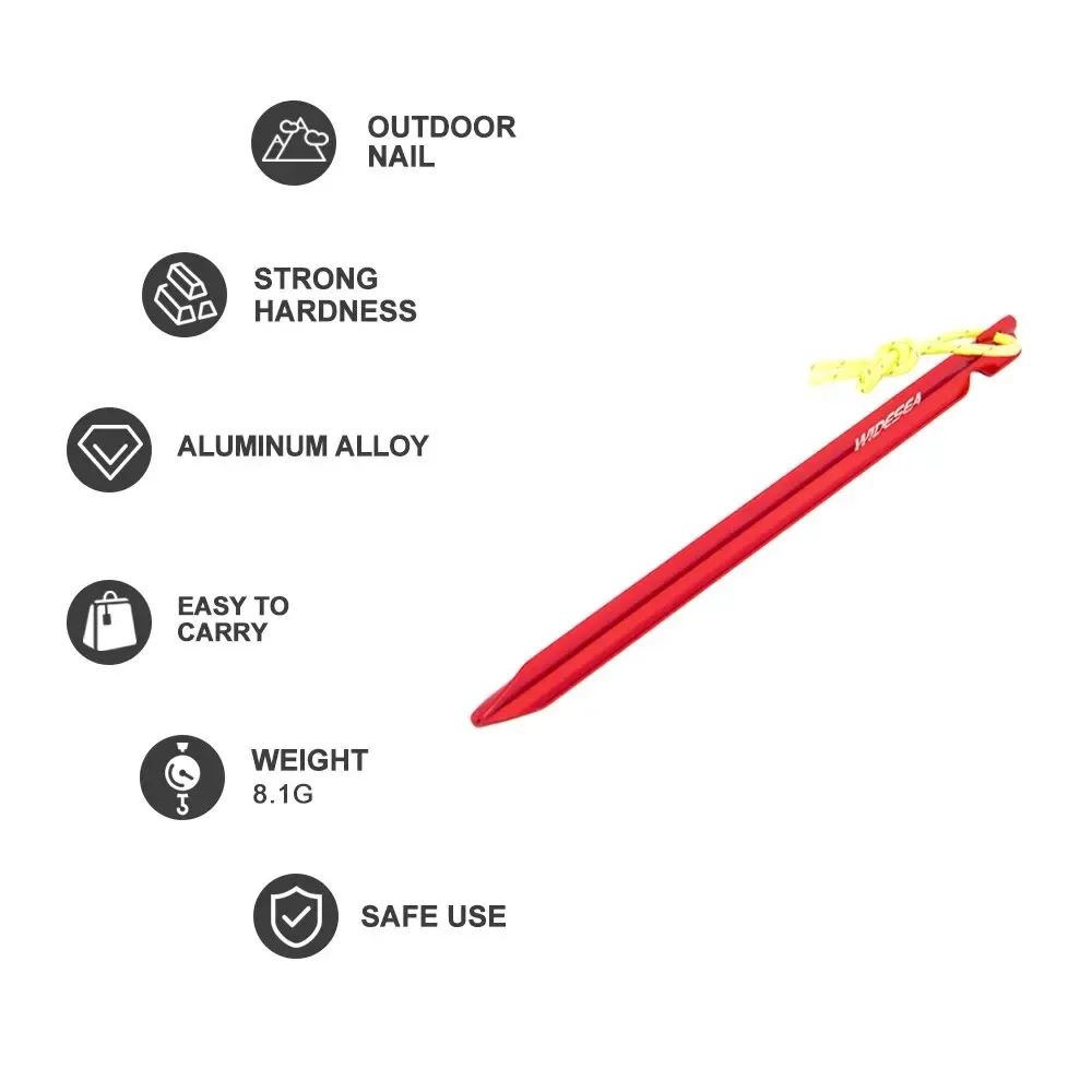 Widesea 4-Piece Camping Tent Pegs and Stakes Set for Hard Snow Floors, Outdoor Hiking and Shelter Equipment Supplies thumbnail 2
