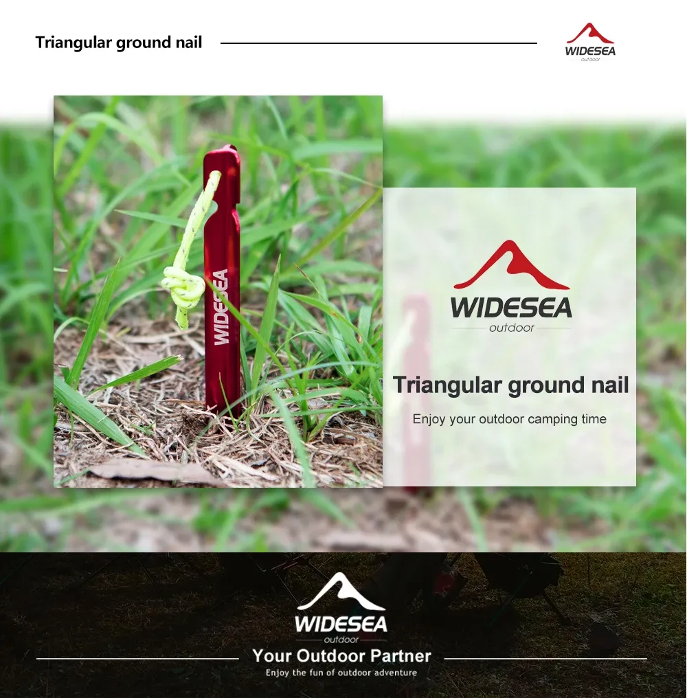 Widesea 4-Piece Camping Tent Pegs and Stakes Set for Hard Snow Floors, Outdoor Hiking and Shelter Equipment Supplies showcase 6