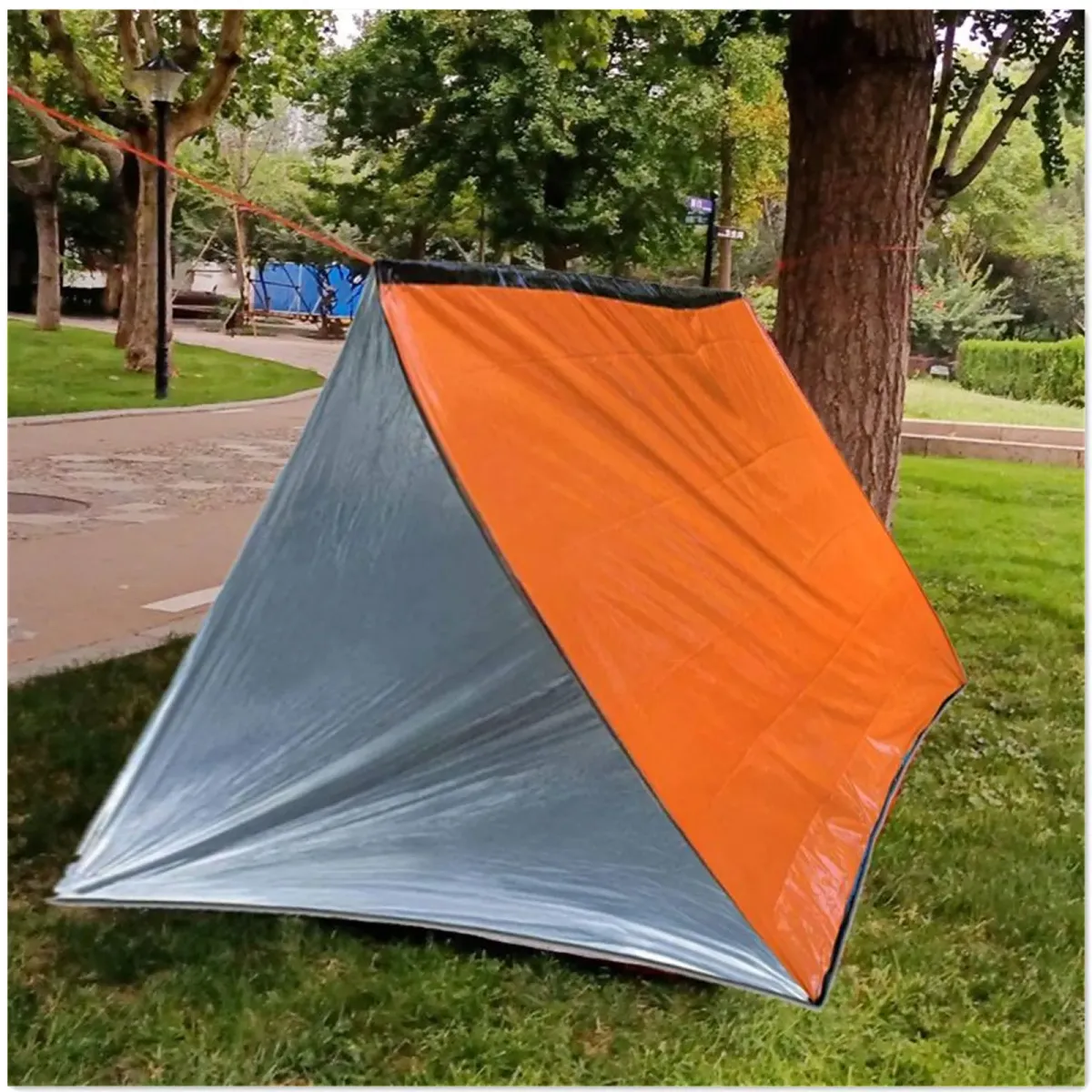 2 Person Waterproof Emergency Tube Tent for Camping & Outdoor Survival - Lightweight, Portable Shelter Reflects 90% Body Heat showcase 4