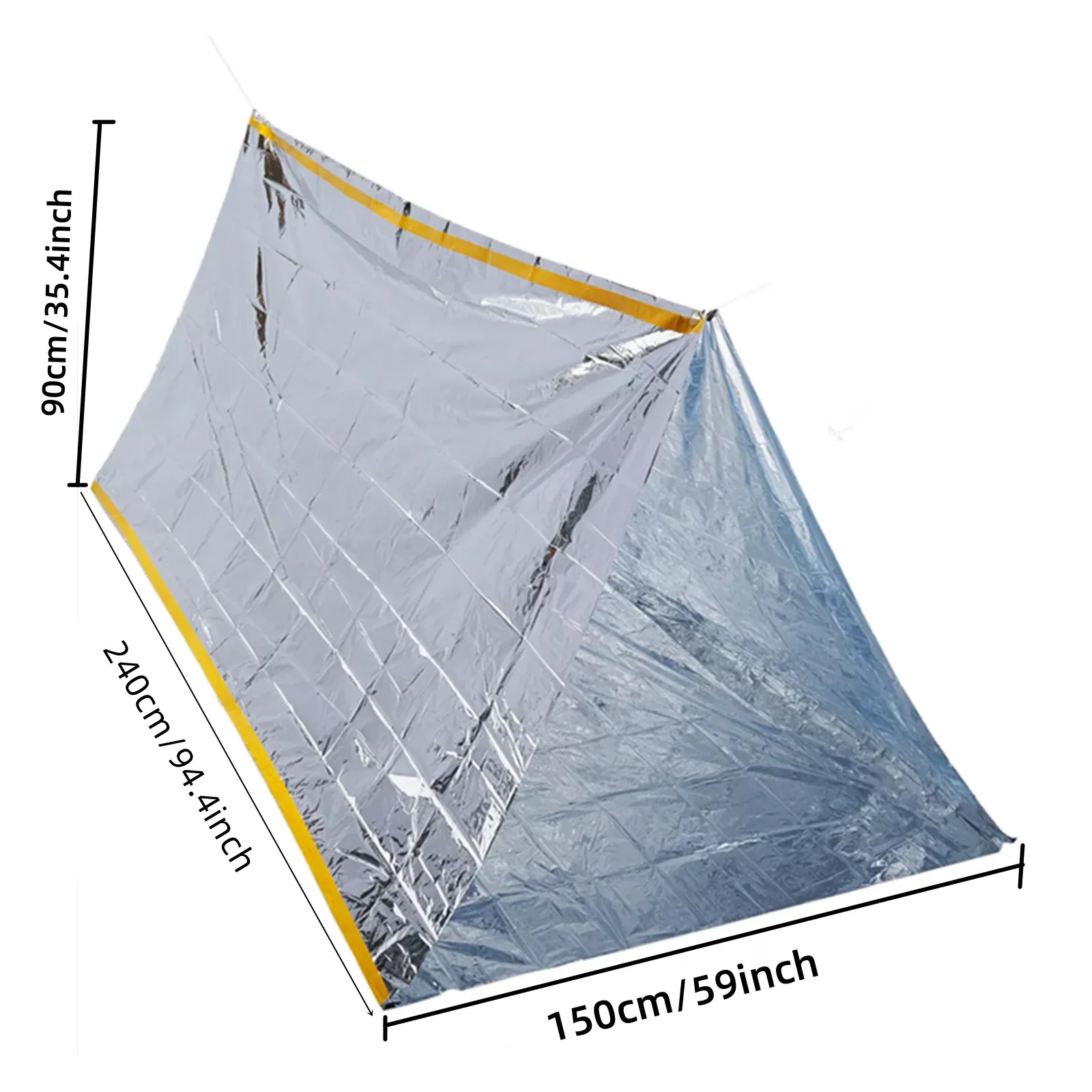 2 Person Waterproof Emergency Tube Tent for Camping & Outdoor Survival - Lightweight, Portable Shelter Reflects 90% Body Heat thumbnail 5