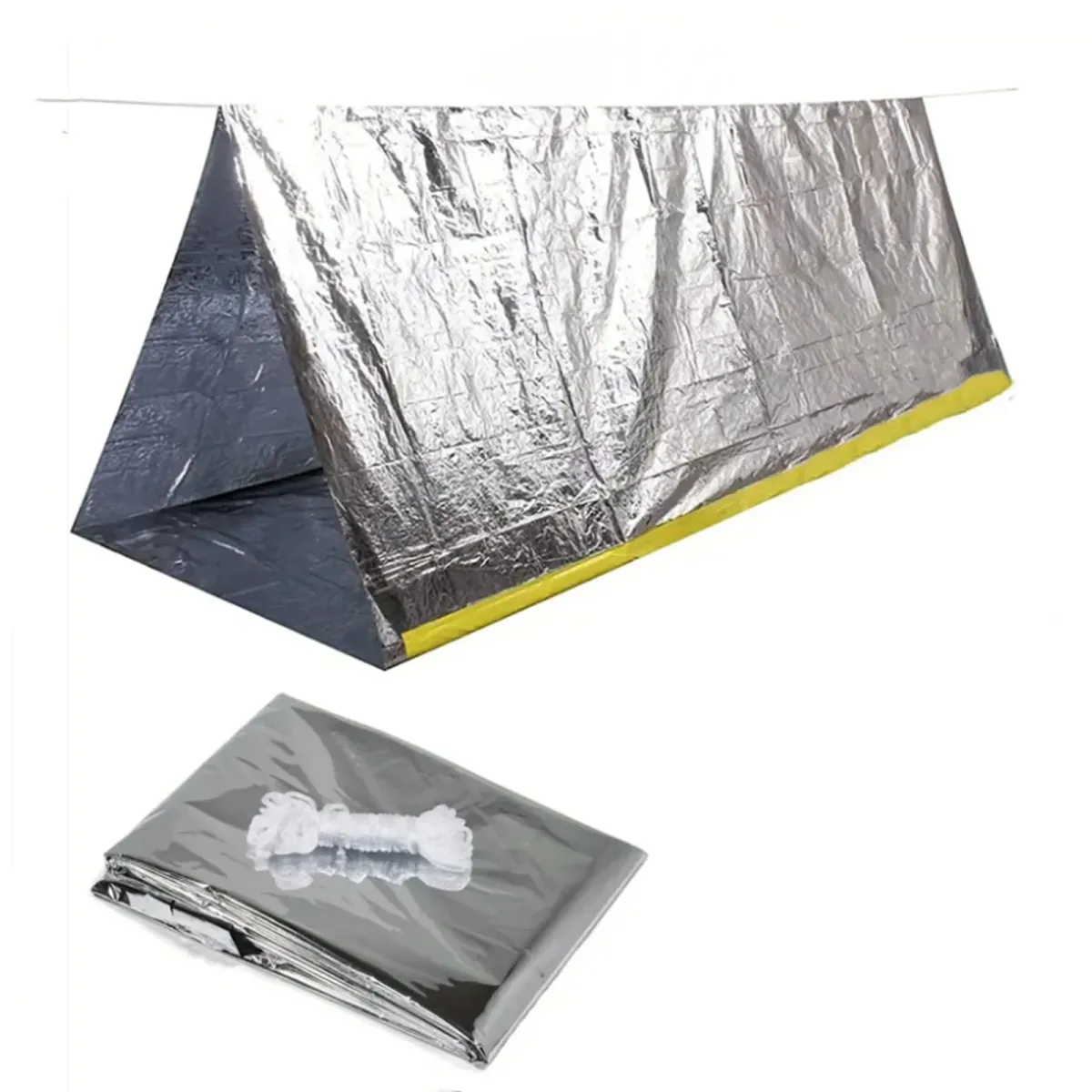 2 Person Waterproof Emergency Tube Tent for Camping & Outdoor Survival - Lightweight, Portable Shelter Reflects 90% Body Heat showcase 6