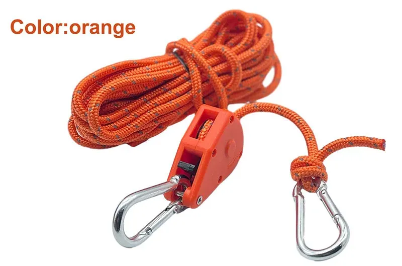 6pcs Reflective Camping Tent Rope with Pulley Tensioner - 5m 4mm Durable Polyester for Outdoor Tents, Awnings, and Gear Tie-Downs showcase 9