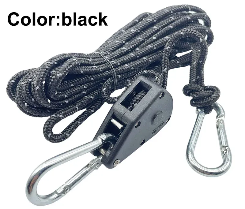 6pcs Reflective Camping Tent Rope with Pulley Tensioner - 5m 4mm Durable Polyester for Outdoor Tents, Awnings, and Gear Tie-Downs showcase 14