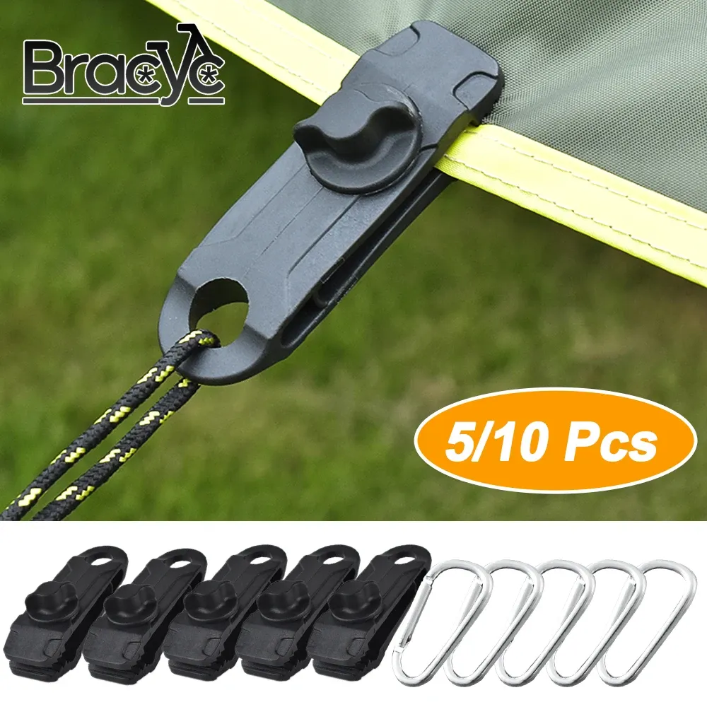 Heavy Duty Camping Tarp Clips (5/10 Pack) - Durable ABS Lock Grip Fasteners for Tents, Awnings, Pool Covers, Bungee Cords - Outdoor Gear for Secure Fixtures