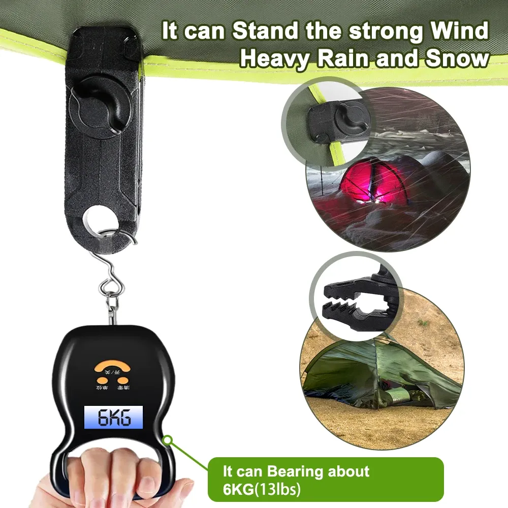 Heavy Duty Camping Tarp Clips (5/10 Pack) - Durable ABS Lock Grip Fasteners for Tents, Awnings, Pool Covers, Bungee Cords - Outdoor Gear for Secure Fixtures showcase 2
