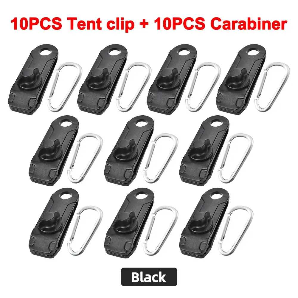 Heavy Duty Camping Tarp Clips (5/10 Pack) - Durable ABS Lock Grip Fasteners for Tents, Awnings, Pool Covers, Bungee Cords - Outdoor Gear for Secure Fixtures showcase 11