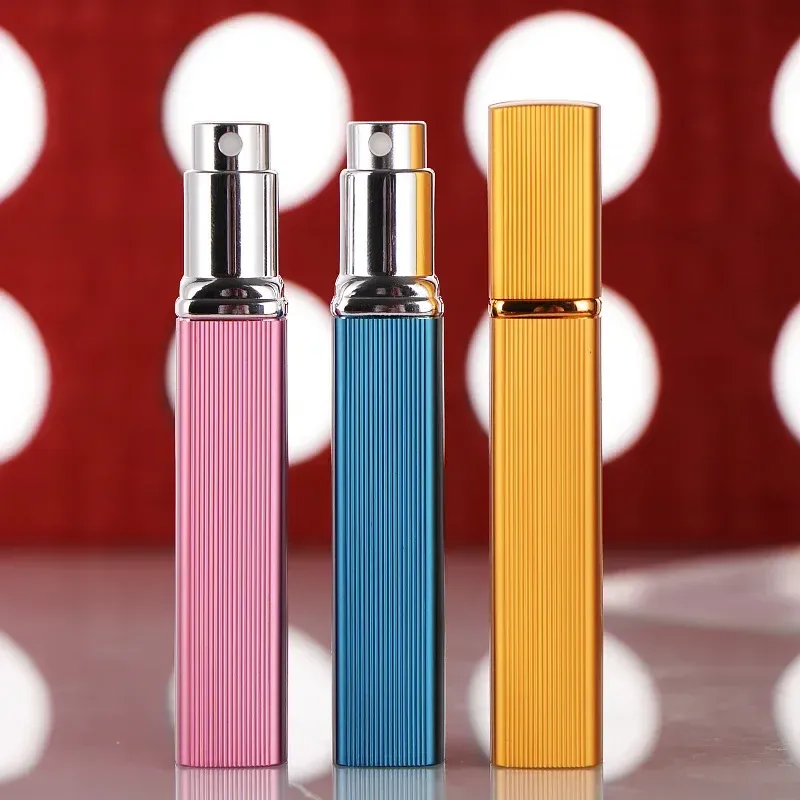 12ml Mini Refillable Perfume Atomizer Spray Bottle - Travel Pocket Jars Holder for Men & Women, Rechargeable Empty Glass Perfumer with Aluminum & PP Casing thumbnail 4