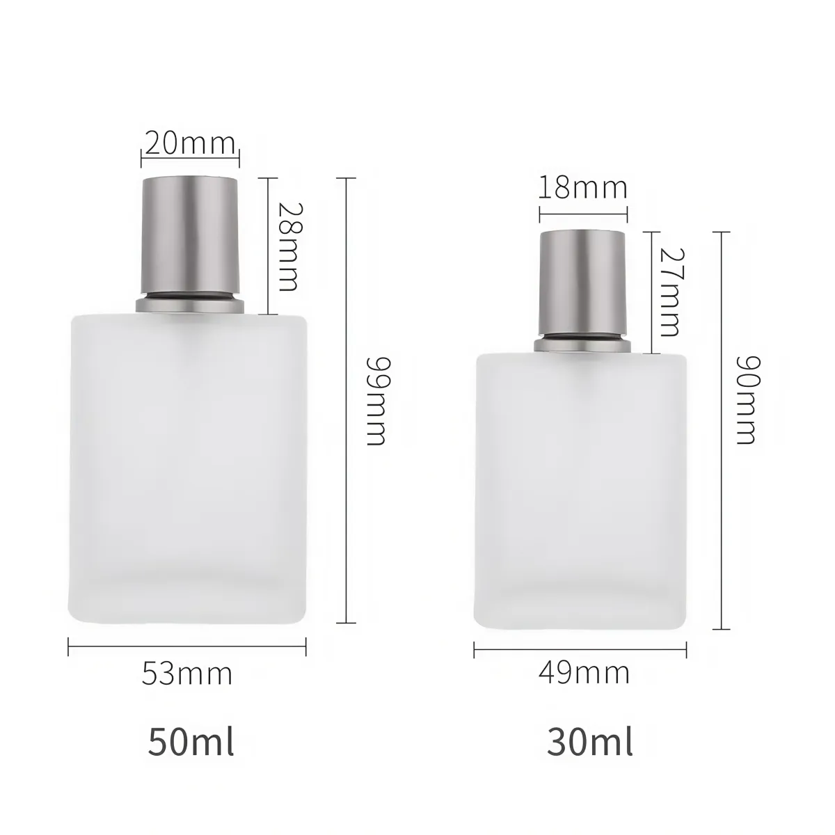 30/50ml Frosted Glass Perfume Atomizer Spray Bottle - Refillable, Portable Fragrance Dispenser for Men & Women showcase 9