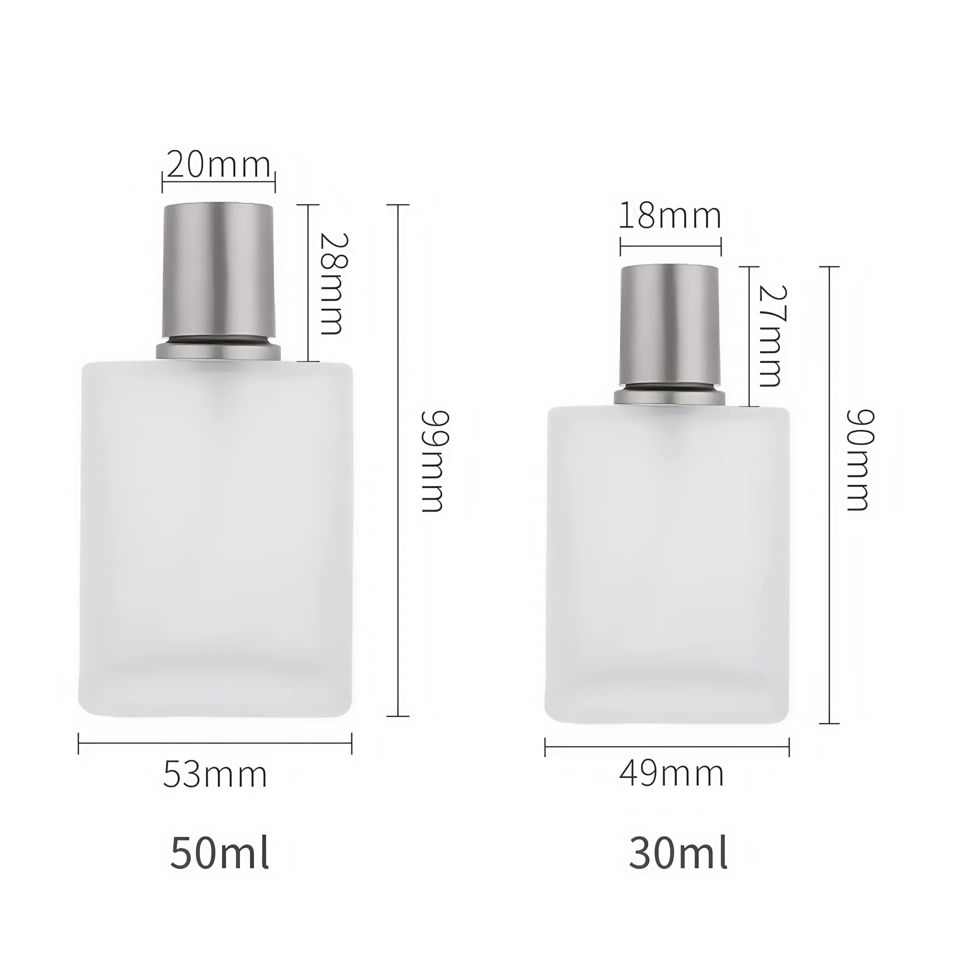 30/50ml Frosted Glass Perfume Atomizer Spray Bottle - Refillable, Portable Fragrance Dispenser for Men & Women thumbnail 6