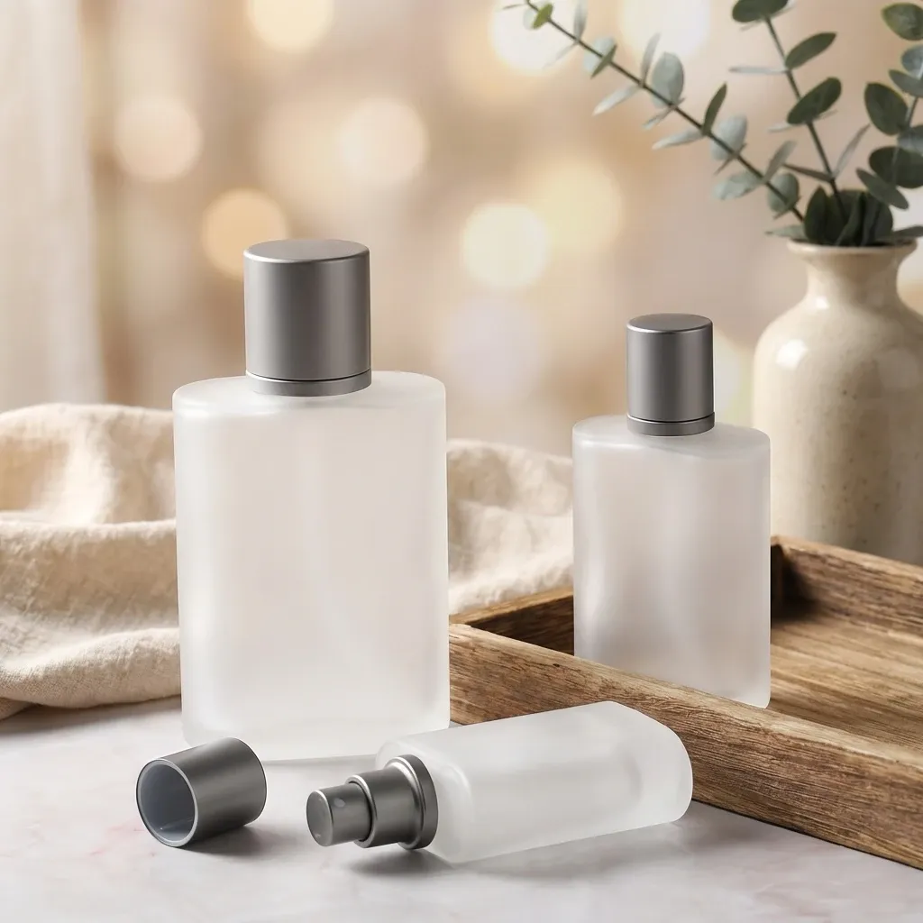 30/50ml Frosted Glass Perfume Atomizer Spray Bottle - Refillable, Portable Fragrance Dispenser for Men & Women thumbnail 5