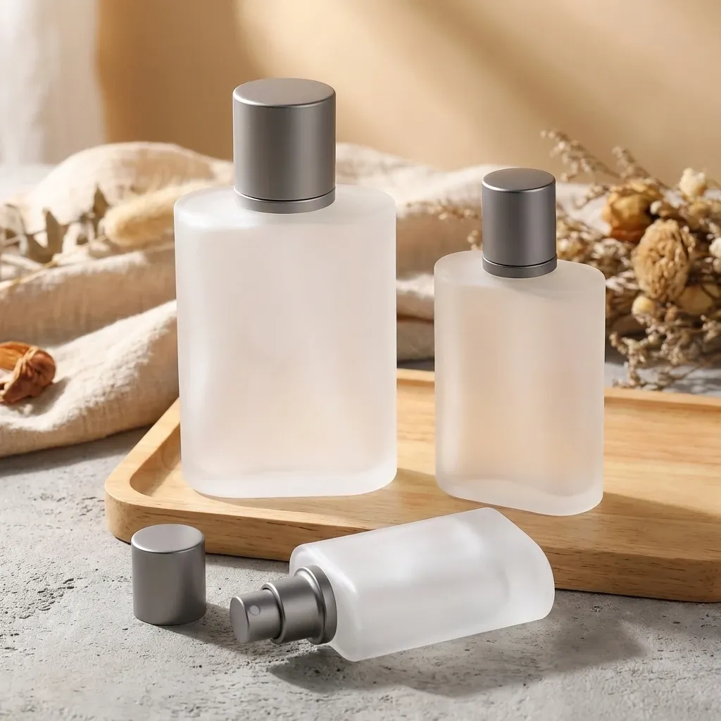 30/50ml Frosted Glass Perfume Atomizer Spray Bottle - Refillable, Portable Fragrance Dispenser for Men & Women