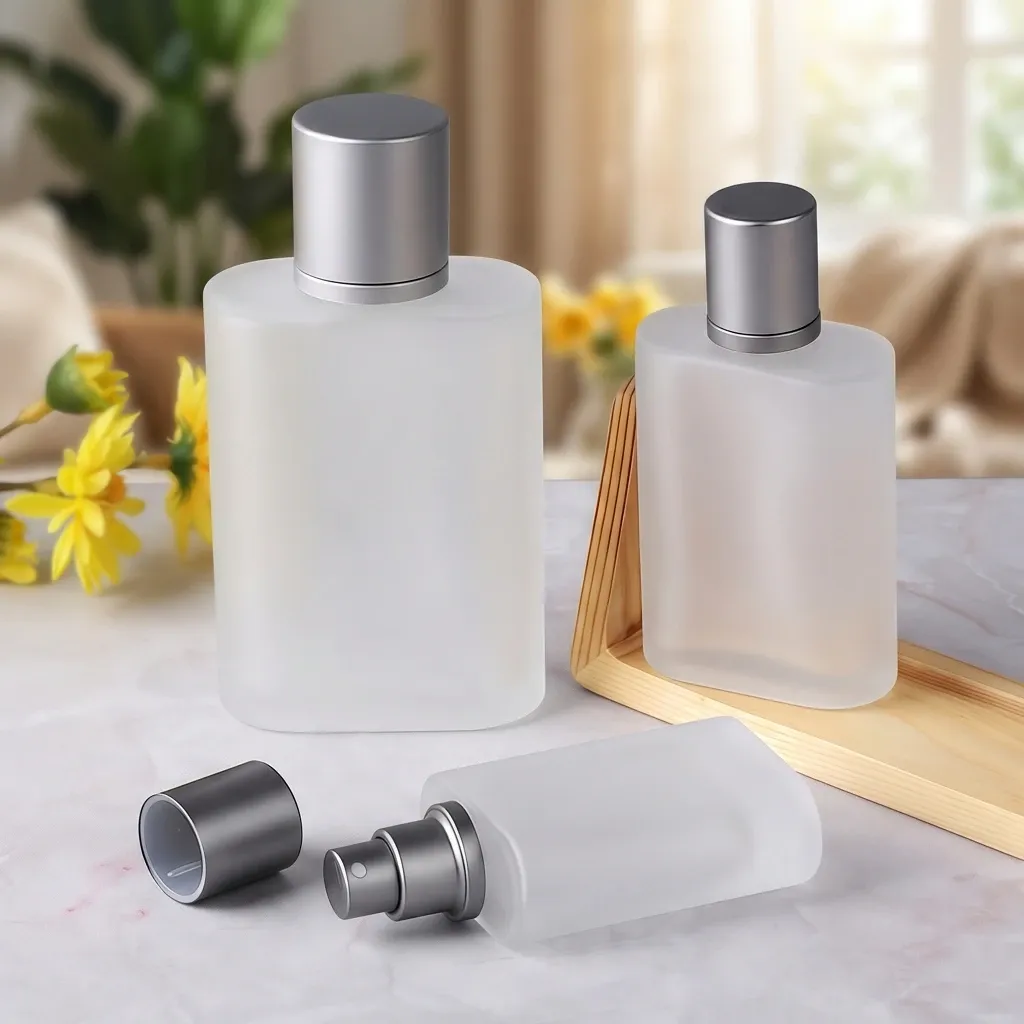 30/50ml Frosted Glass Perfume Atomizer Spray Bottle - Refillable, Portable Fragrance Dispenser for Men & Women showcase 7