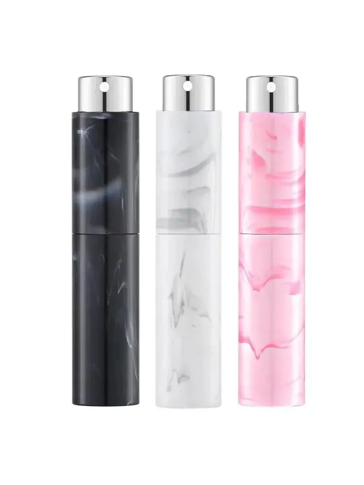 10ml Marble Pattern Rotating Perfume Spray Bottle Set - Refillable Mini Travel Size Empty Cologne Atomizer for Men & Women showcase 4