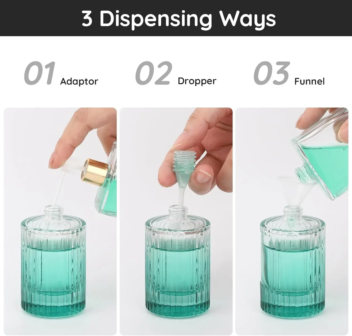 2pcs 30ml Refillable Glass Perfume Atomizer Spray Bottles - Portable Travel Essential Oil Container with Fine Mist Sprayer for Men & Women thumbnail 3