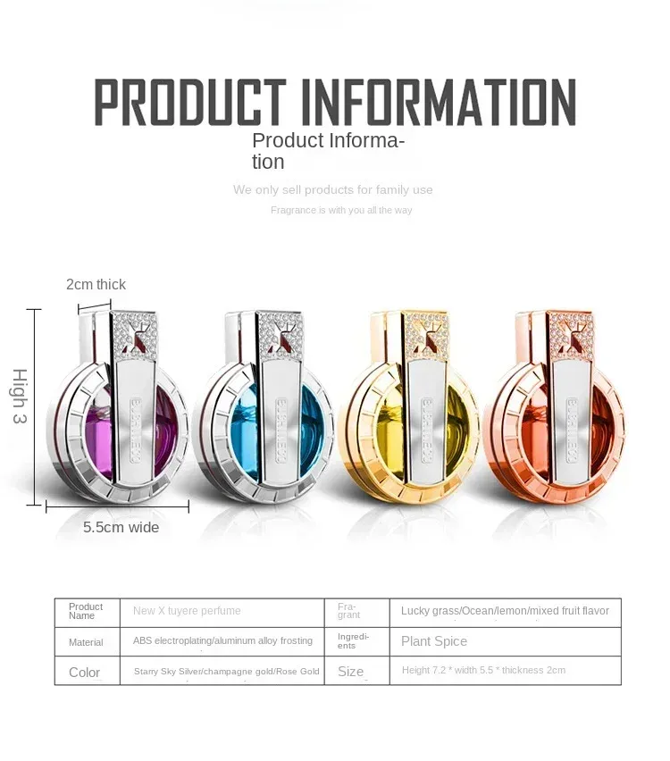 Elegant Car Perfume Air Freshener for Women, Long-Lasting Auto Vent Aromatherapy, High-End Scented Diffuser, Premium Car Interior Accessory Gift showcase 11
