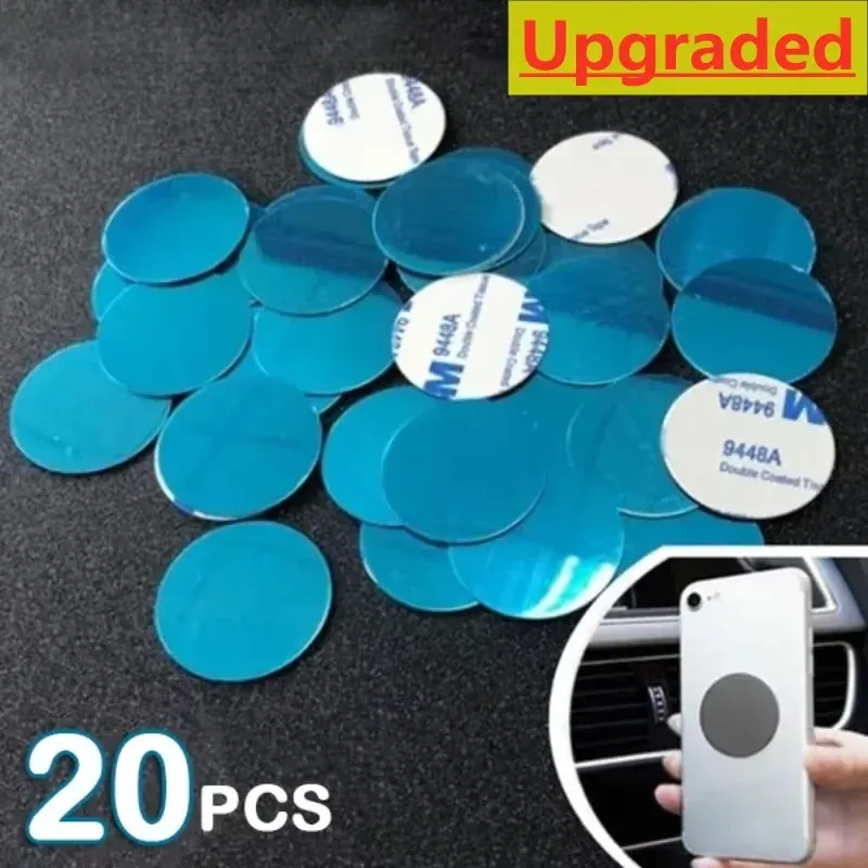 20pcs Universal Magnetic Metal Plate Kit with Adhesive for Car Phone Holder Mount, Replacement Steel Sheet for Mobile Stand thumbnail 1