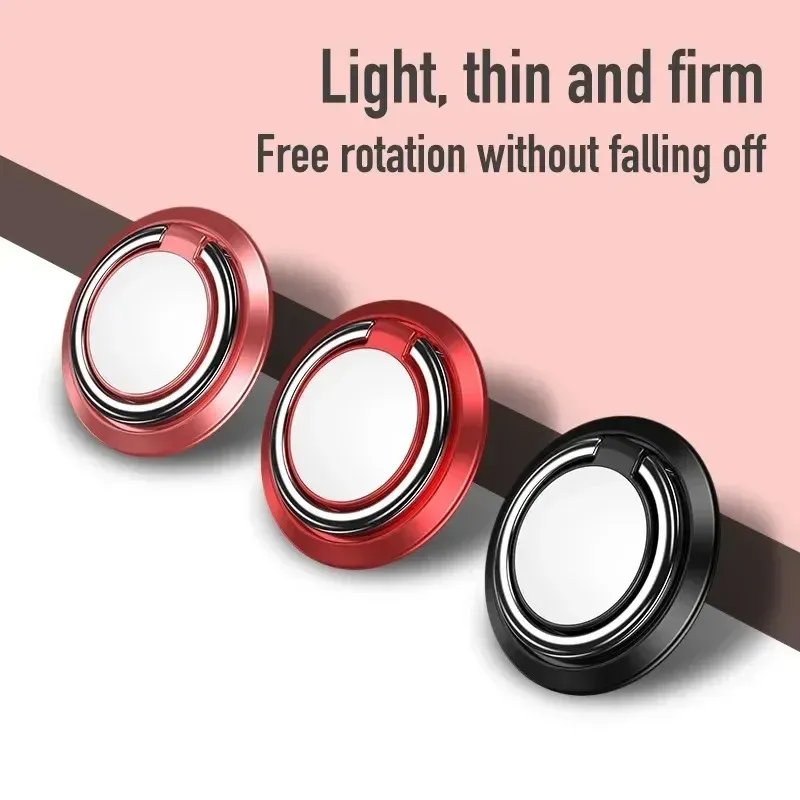 Universal Mini Finger Ring Holder Stand Grip 360 Rotating for Mobile Phone with Car Magnetic Mount Back Sticker Pad Bracket thumbnail 3