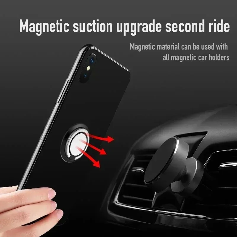 Universal Mini Finger Ring Holder Stand Grip 360 Rotating for Mobile Phone with Car Magnetic Mount Back Sticker Pad Bracket thumbnail 5