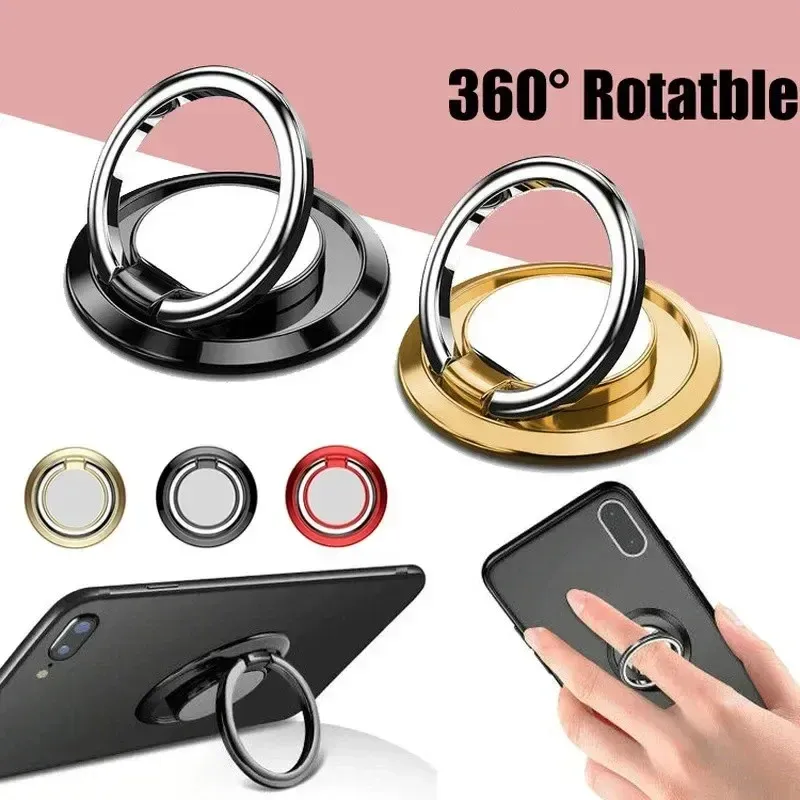 Universal Mini Finger Ring Holder Stand Grip 360 Rotating for Mobile Phone with Car Magnetic Mount Back Sticker Pad Bracket thumbnail 2