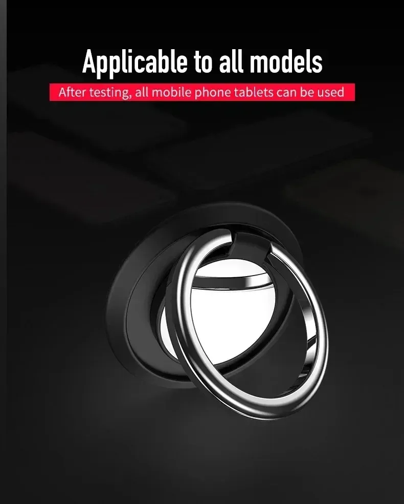 Universal Mini Finger Ring Holder Stand Grip 360 Rotating for Mobile Phone with Car Magnetic Mount Back Sticker Pad Bracket showcase 11