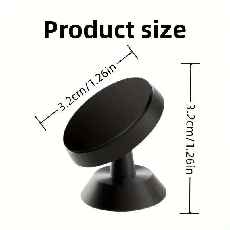 Universal Magnetic Car Phone Holder Mount - 360° Rotatable or Fixed Stand for iPhone, Samsung, Huawei - Dashboard & Wall Sticker showcase 3