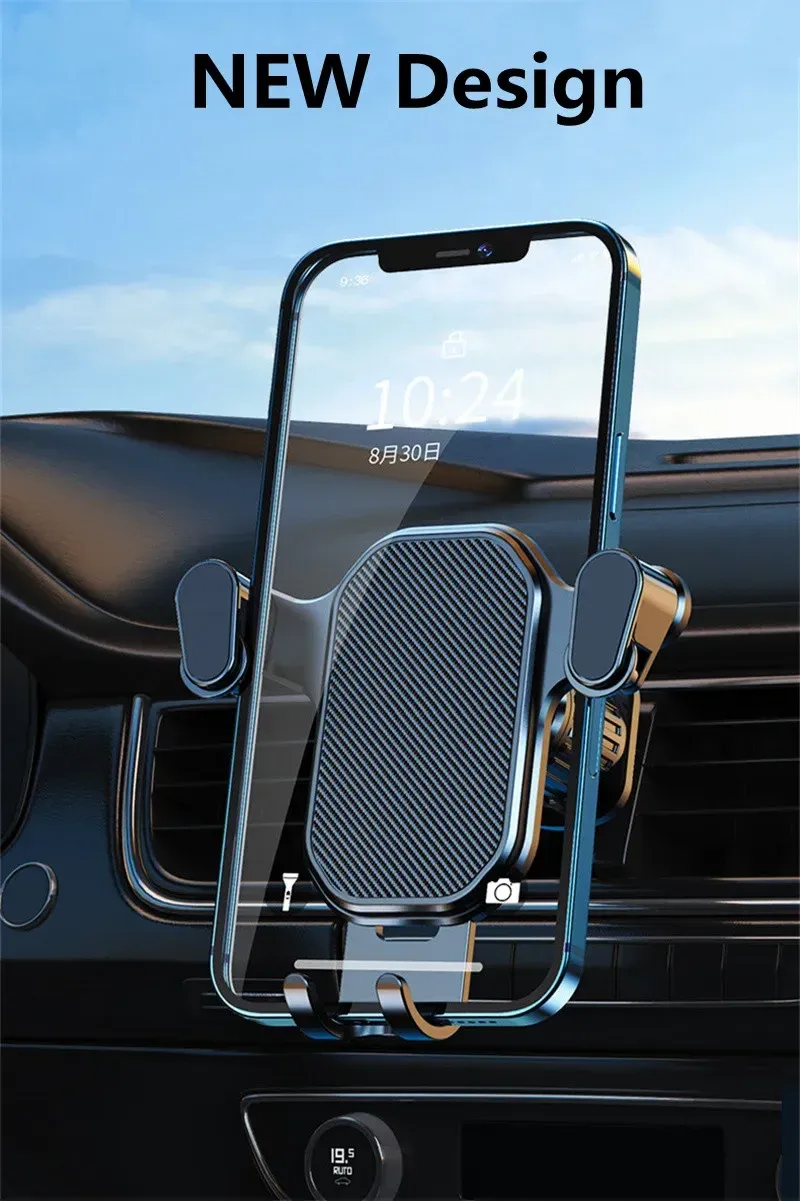 Gravity Car Phone Holder Mount for Air Vent - Universal Stand for iPhone, Samsung, Xiaomi, LG (4.7-7 inch Smartphones) showcase 1