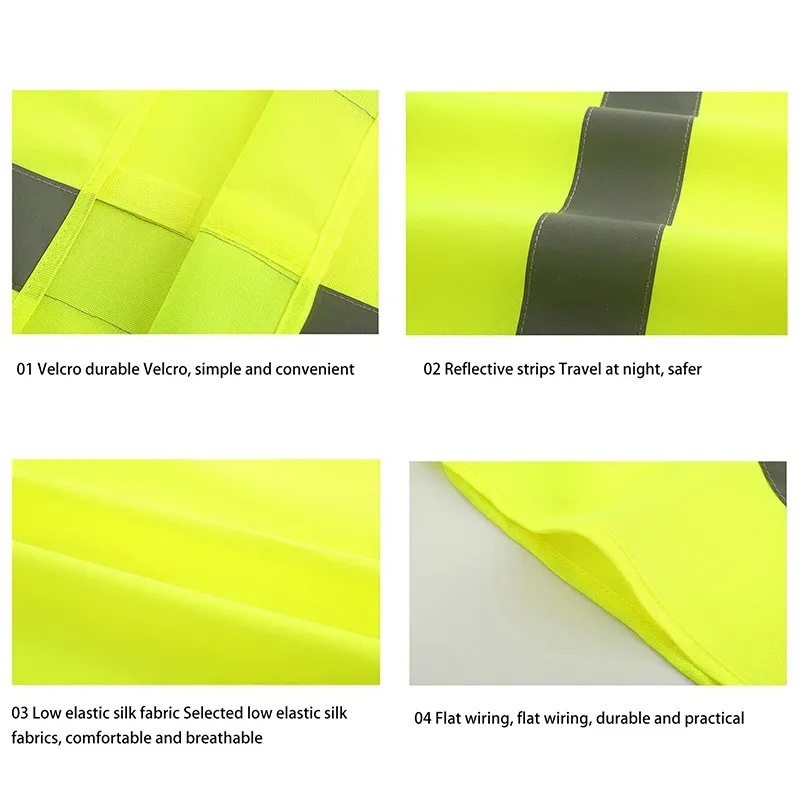 High Visibility Reflective Safety Vest - Breathable Mesh Work Gear for Construction, Road Workers, Cyclists, Runners & Outdoor Activities - Enhanced Safety & Durability showcase 6