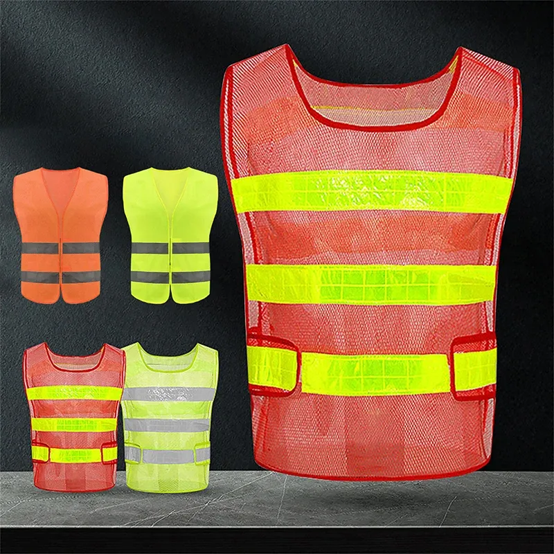 High Visibility Reflective Safety Vest - Breathable Mesh Work Gear for Construction, Road Workers, Cyclists, Runners & Outdoor Activities - Enhanced Safety & Durability thumbnail 5