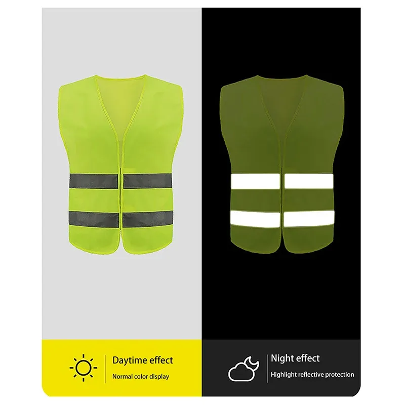 High Visibility Reflective Safety Vest - Breathable Mesh Work Gear for Construction, Road Workers, Cyclists, Runners & Outdoor Activities - Enhanced Safety & Durability showcase 3