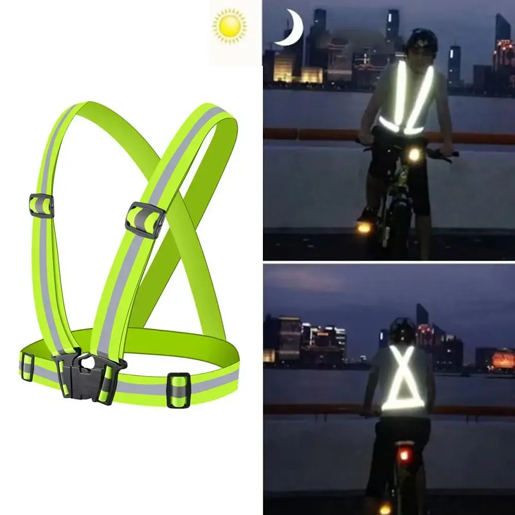 High-Visibility Reflective Vest for Night Running & Cycling - Adjustable Elastic Garter Style Safety Gear for Adults & Children showcase 11