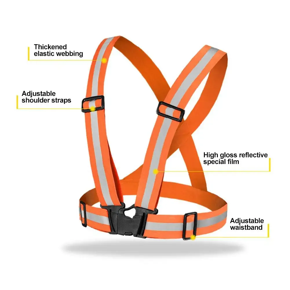 High-Visibility Reflective Vest for Night Running & Cycling - Adjustable Elastic Garter Style Safety Gear for Adults & Children showcase 19