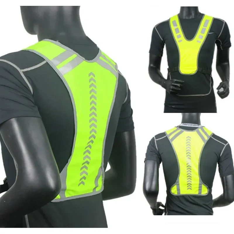 Reflective Elastic Safety Vest for Outdoor Sports - High Visibility Night Running Cycling Gear, Adjustable Fit for Adults showcase 7