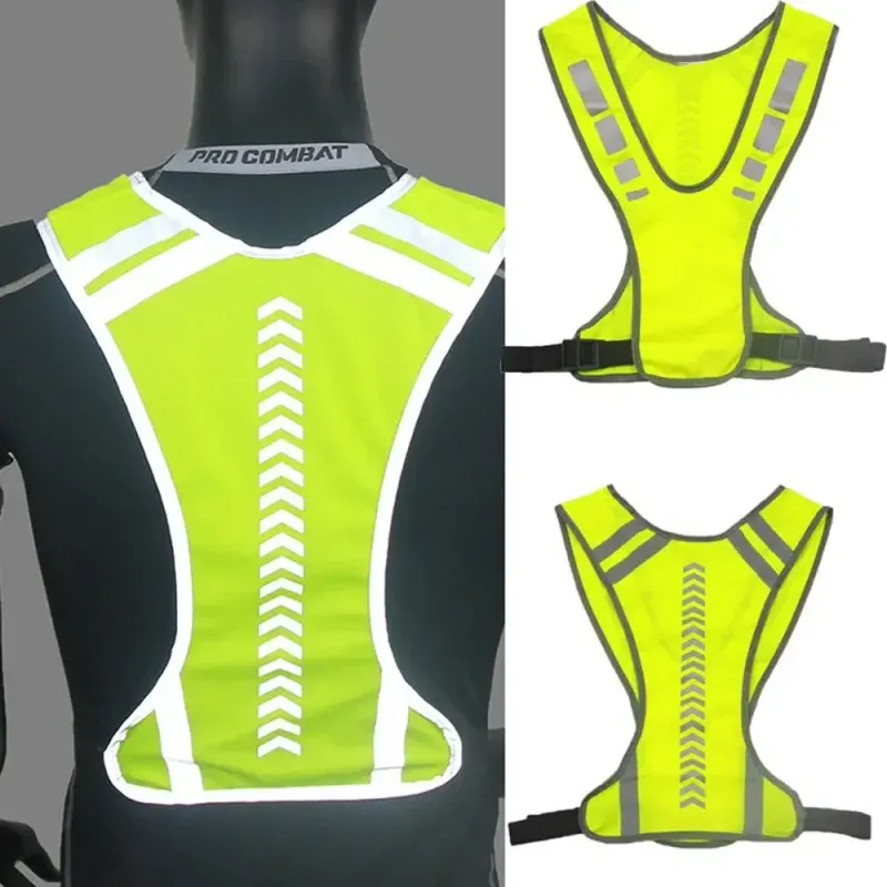 Reflective Elastic Safety Vest for Outdoor Sports - High Visibility Night Running Cycling Gear, Adjustable Fit for Adults thumbnail 6